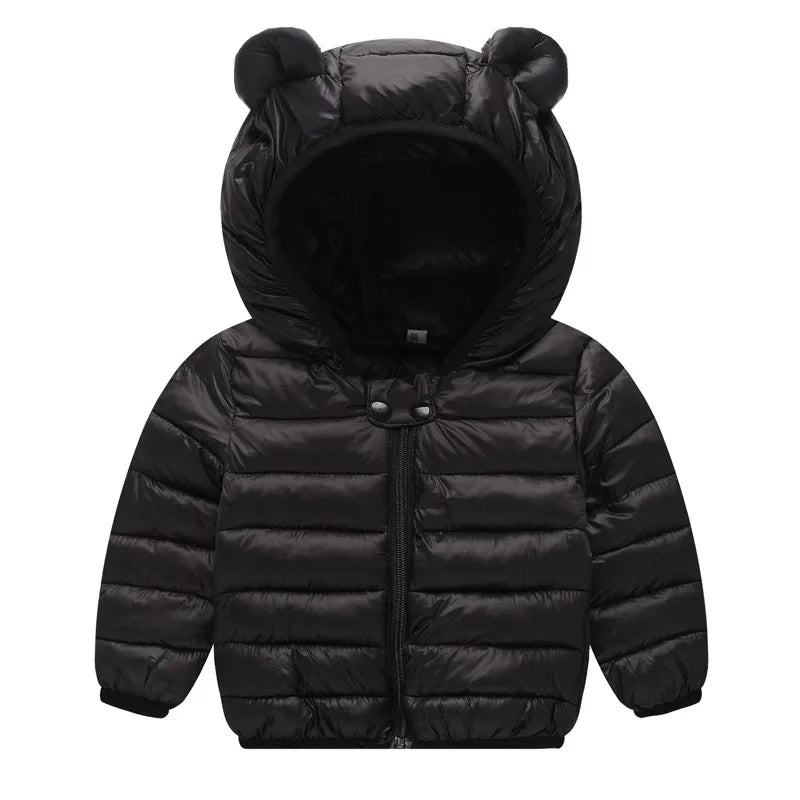 Additional gallery view 28 of kids thick padded fleece winter coat