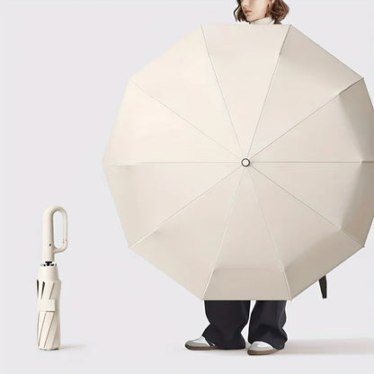 20 Bones Windproof Strong 105CM Folding Umbrella for Men, Large Handle, Water Resistant