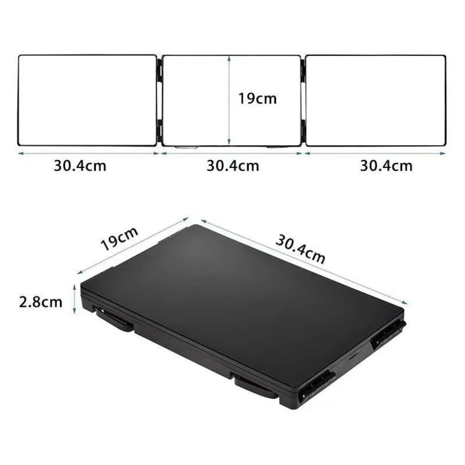 Makeup Mirror Retractable Hanging Three Fold Vanity Mirror Portable Adjustable Travel Back To School 2025
