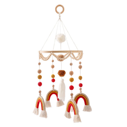 Baby Mobile Wooden Crib Hanging Toy Newborn Nursery Fall 2025 Soothing Music Developmental Gift