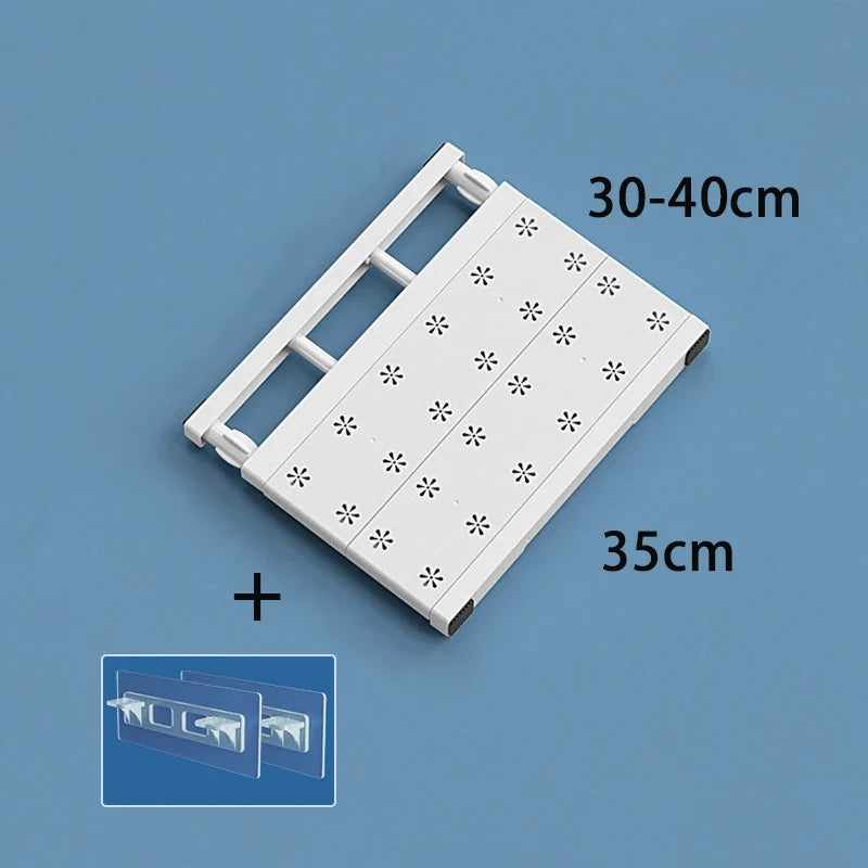 Wall-Mounted Adjustable Shelves - Home Organizers for Closet, Bathroom & Kitchen Storage