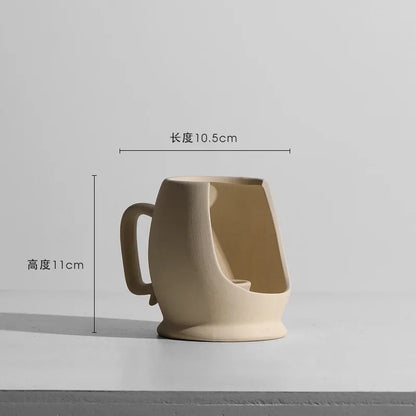 Ceramic Vase Embryo Sculptural Tabletop Vase Nordic Minimalist Home Decor Fall 2025 Ideal For Dry Flower Display