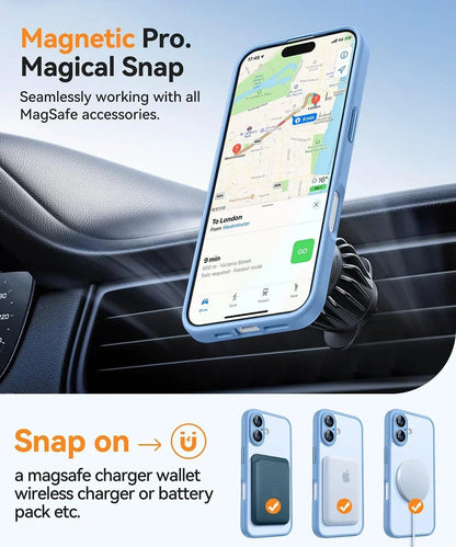 iPhone Case Magnetic Matte Translucent Armor MagSafe Compatible Shockproof Anti-Fingerprint Back To School 2026 Gift