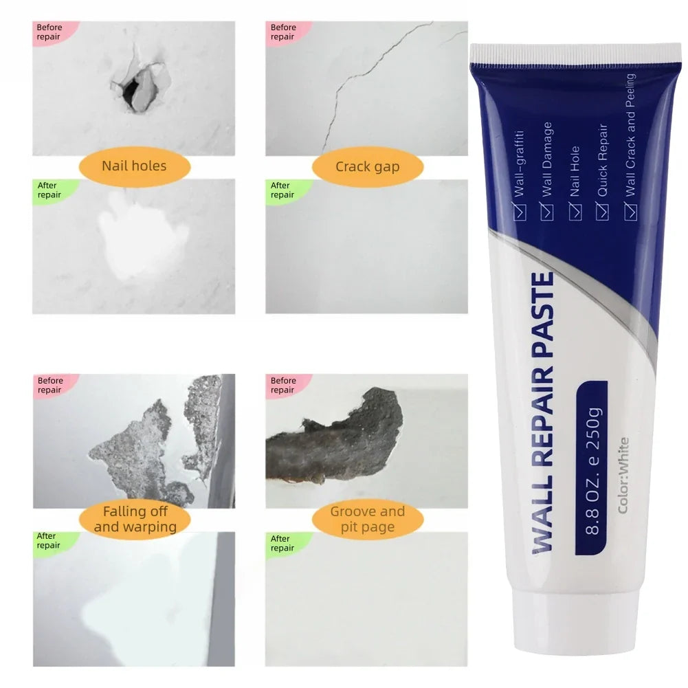 Wall Repair Paste 250g - Multi-Functional Quick-Dry Patch Kit, Easy-To-Use, Strong Adhesion | Fall 2026 DIY Trend