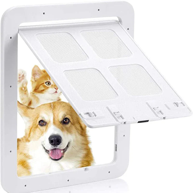 Pet Door Lockable Magnetic Screen Flap Panel Universal Door Gate Window Pet Entry Spring 2025 Easy Install Secure