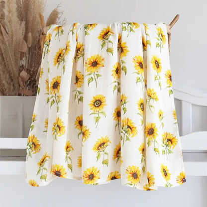 Bamboo Muslin Swaddle Blanket 120x120 Cm Floral Newborn Bedding Fall 2025 Breathable Eco Friendly Baby Gift