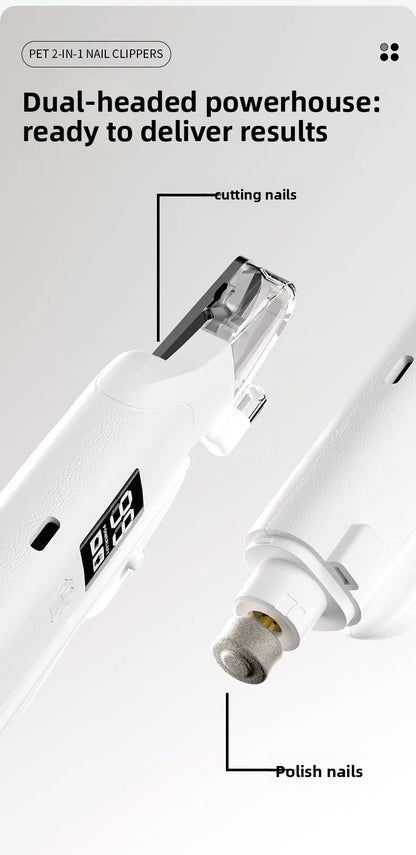 2-in-1 Pet Nail Clipper & Grinder with LED Blood Line Light – USB-C Rechargeable Dog Cat Trimmer 2026