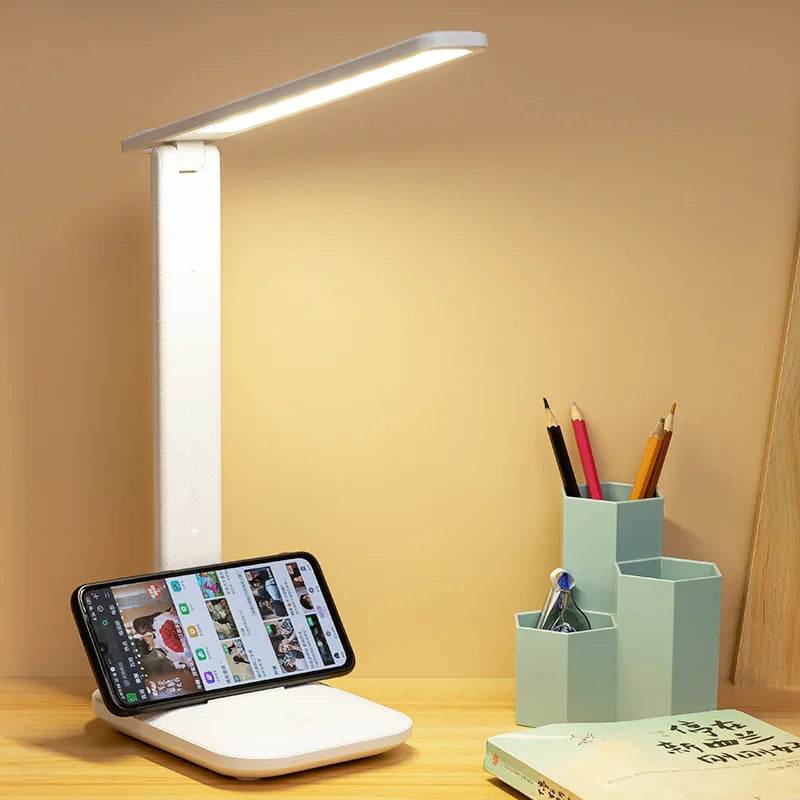 LED Desk Lamp Touch Dimmable Rechargeable Eye Protection