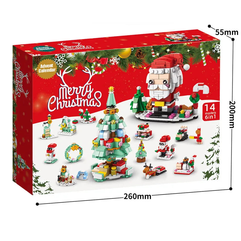 Christmas Building Blocks Advent Calendar DIY Kit Kids