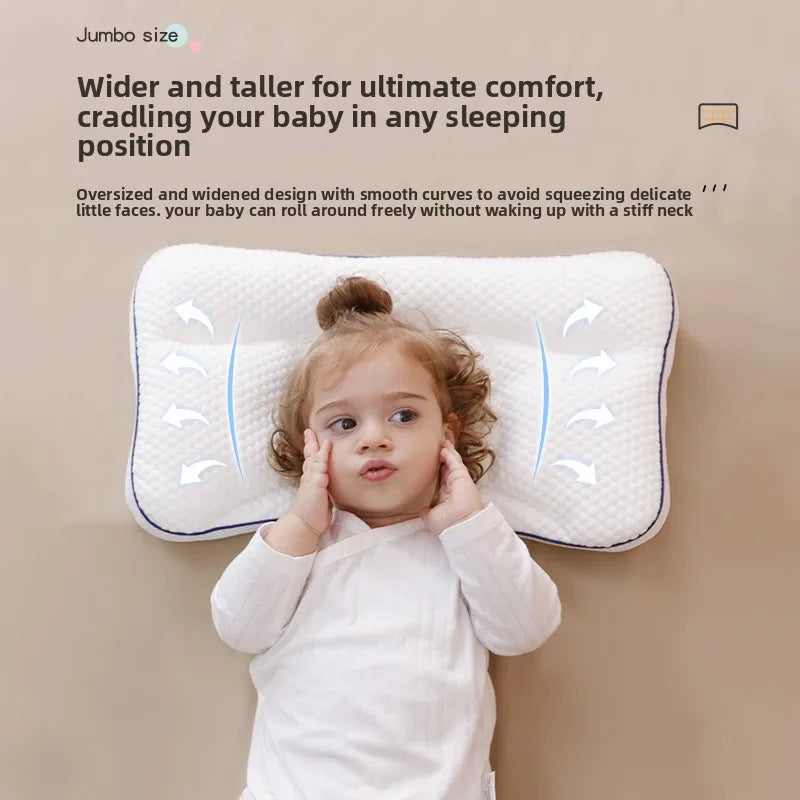 Baby Neck Support Pillow – All-Season Cotton Sleeping Pillow for Toddlers & Kindergarten Kids