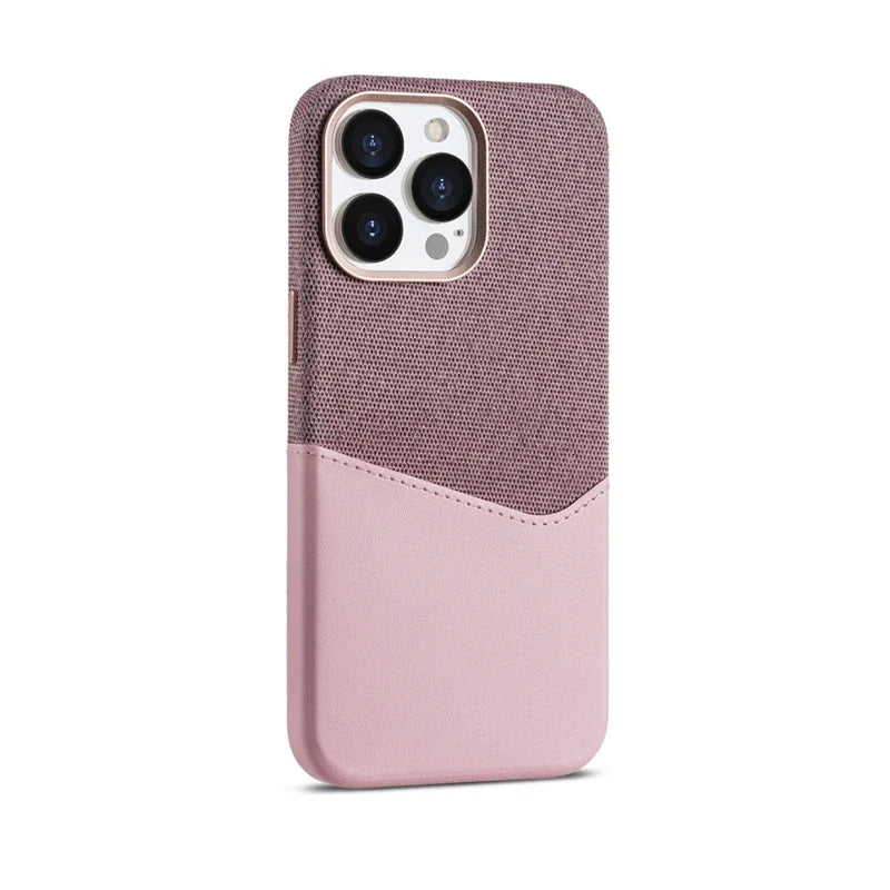 Card Holder MagSafe Leather Phone Case for iPhone 16 15Pro Max Wireless Charging Cover