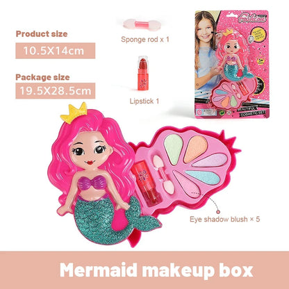 Princess Makeup Toy Set for Kids - Pretend Play Cosmetics with Lipstick & Eyeshadow for Parties