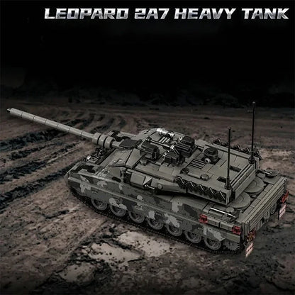 Military Tank Building Blocks Leopard 2A7 Model 1007 Pieces Camouflage Brick Set Fall 2026 Gift