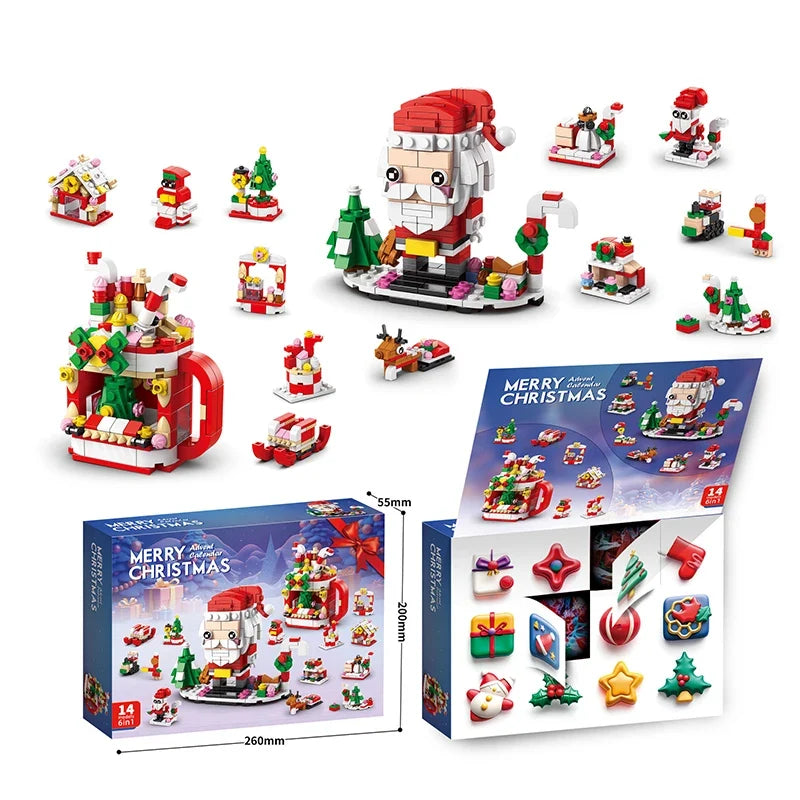 Christmas Building Blocks Advent Calendar DIY Kit Kids
