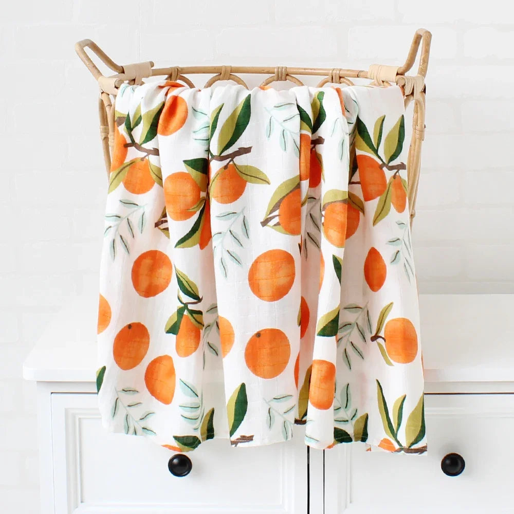 Bamboo Muslin Swaddle Blanket 120x120 Cm Floral Newborn Bedding Fall 2025 Breathable Eco Friendly Baby Gift