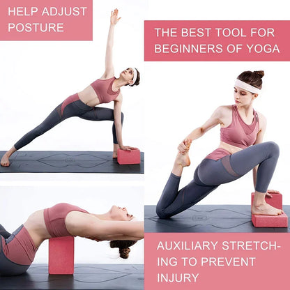 Yoga Fitness Blocks - EVA Pilates Bricks for Home Exercise, Reinforcement Mats & Supplies
