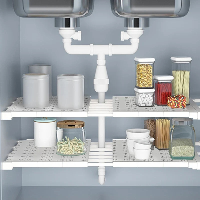 Wall-Mounted Adjustable Shelves - Home Organizers for Closet, Bathroom & Kitchen Storage
