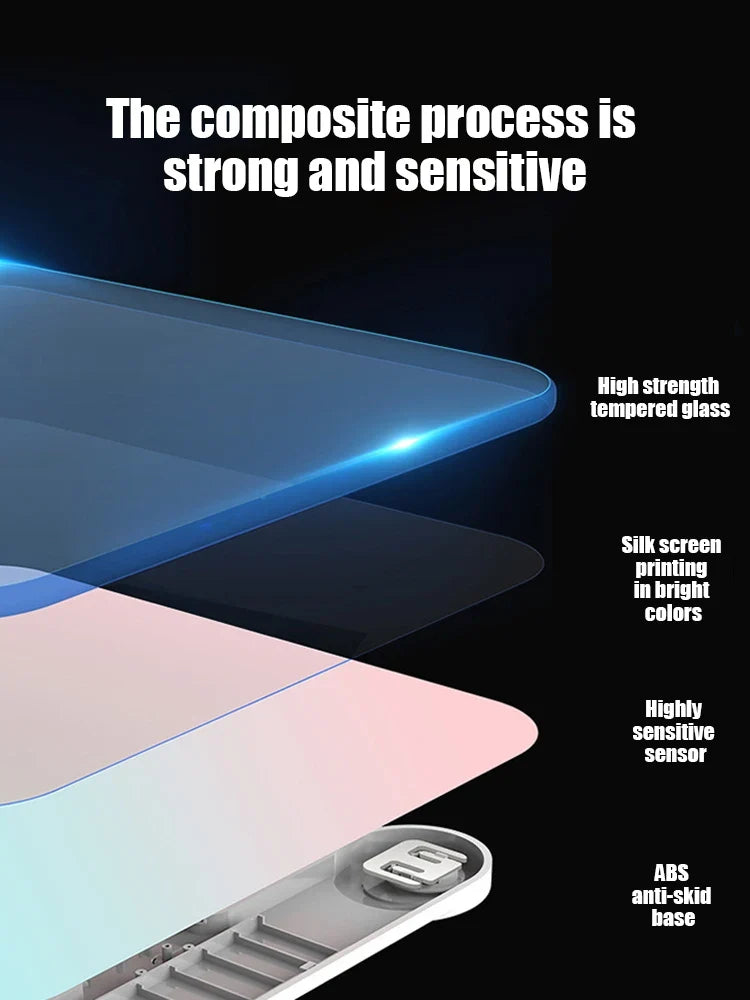 Smart Gradient Glass Body Scale With LCD Digital Display