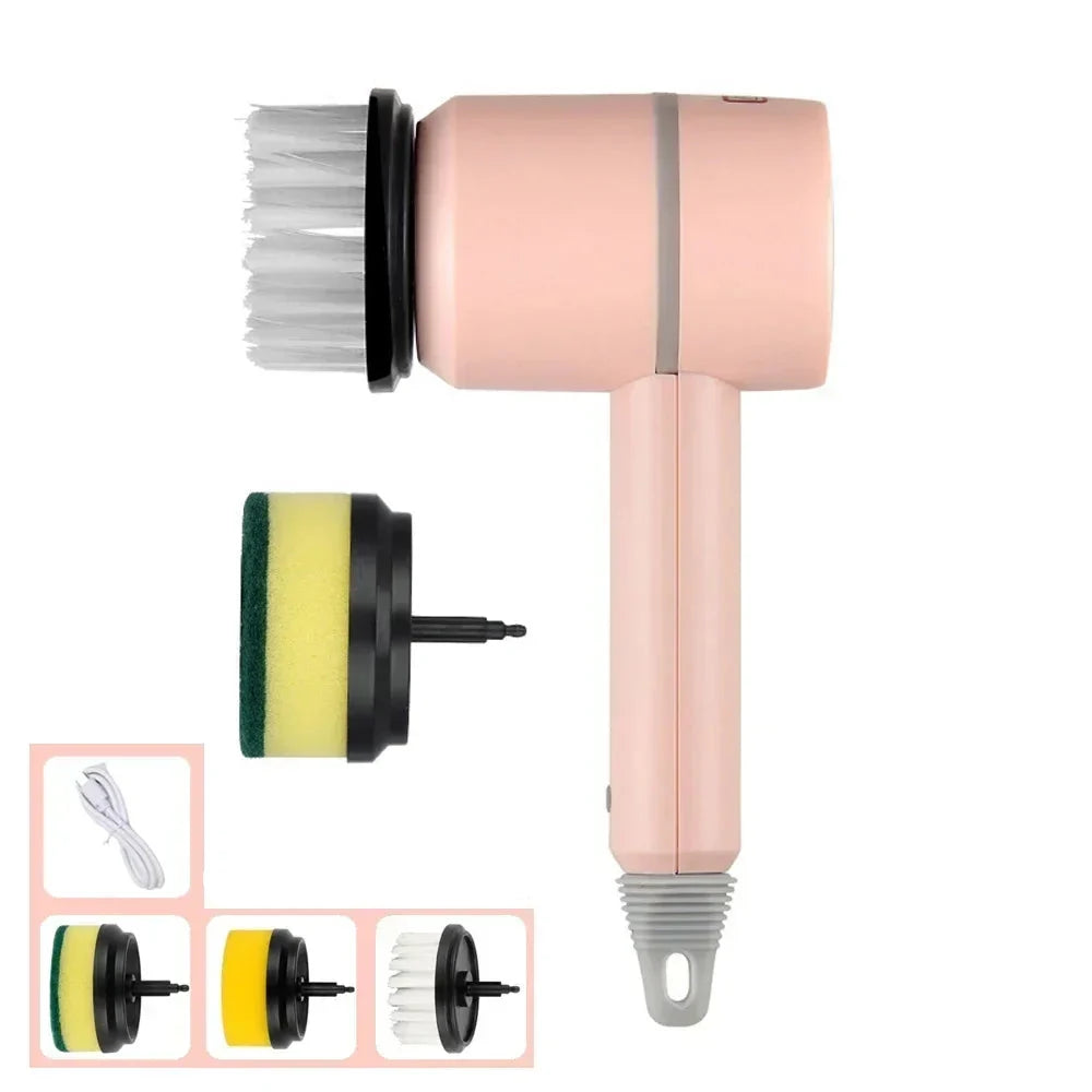 Wireless Electric Cleaning Brush USB Rechargeable Scrubber for Kitchen and Bathroom Cleaning, 3 Speed Professional Tool