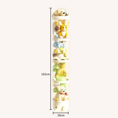 Toy Storage Tube Transparent Doll Organizer Kids Room Vertical Space Saving Visibility Gift Back To School 2025