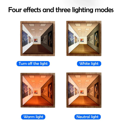 3D Wall Lamp ABS Optical Art Night Light Painting Style Ambient Wall Light Fall 2025 Energy Efficient Gallery Decor