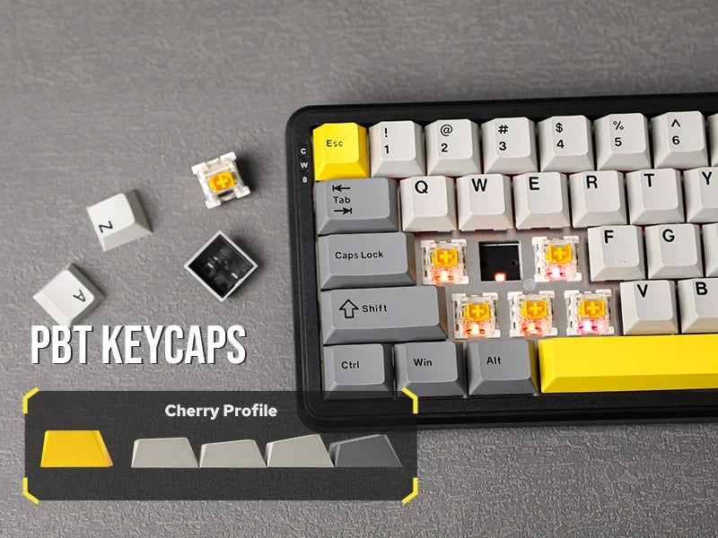 Mechanical Keyboard 68Key Wireless Bluetooth RGB Hall Effect