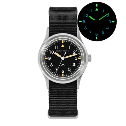 36mm Field Watch Sapphire Crystal VH31 Sweep Quartz