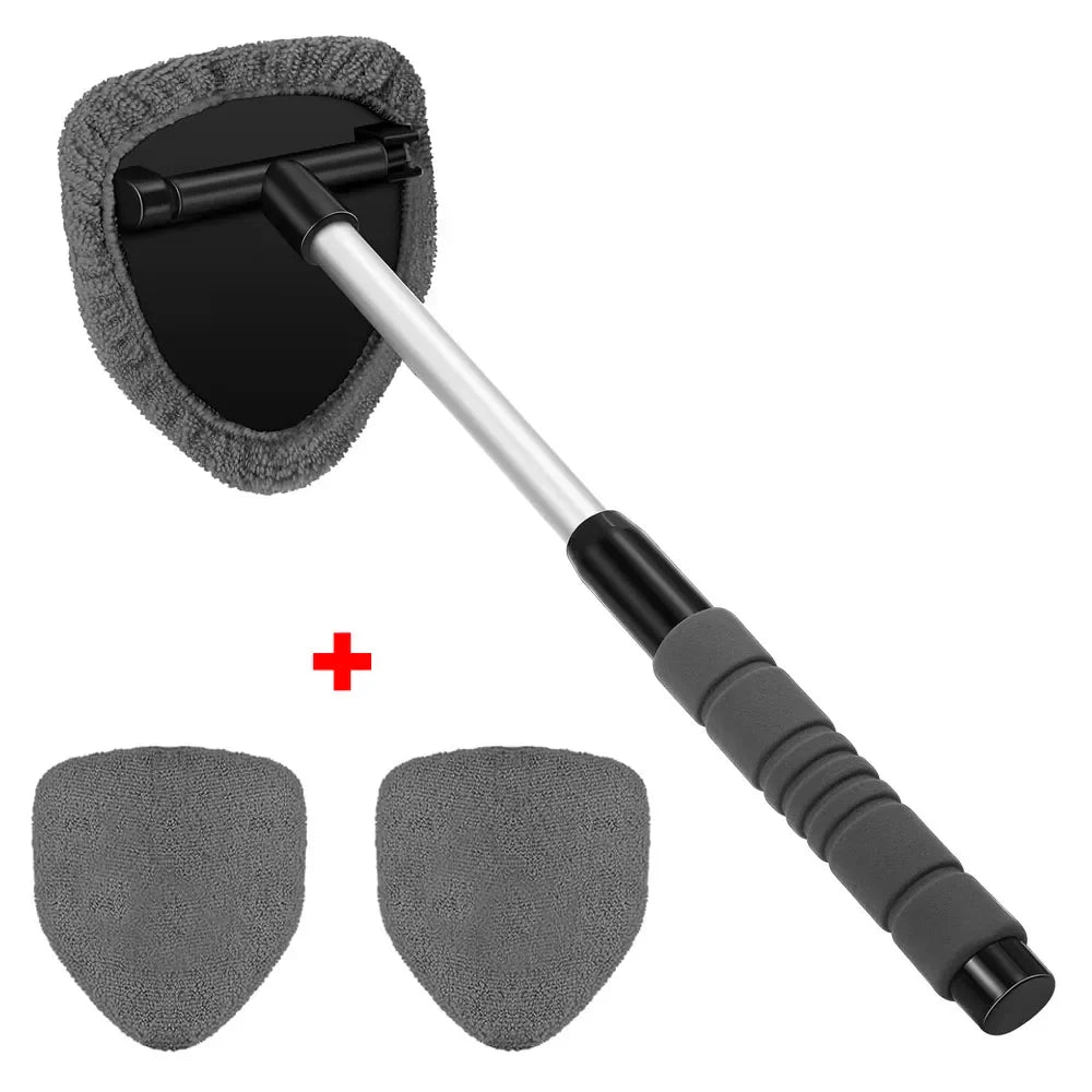 Car Window Cleaner Kit Glass Cleaning Tool Microfiber Telescopic Handle Spring 2026 Streak Free Glass