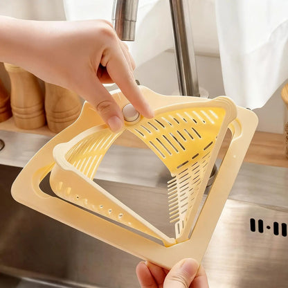 Magnetic Sink Drain Basket Triangle Stainless Steel For Vegetables And Fruit Drainage Eco Friendly Kitchen Organizer