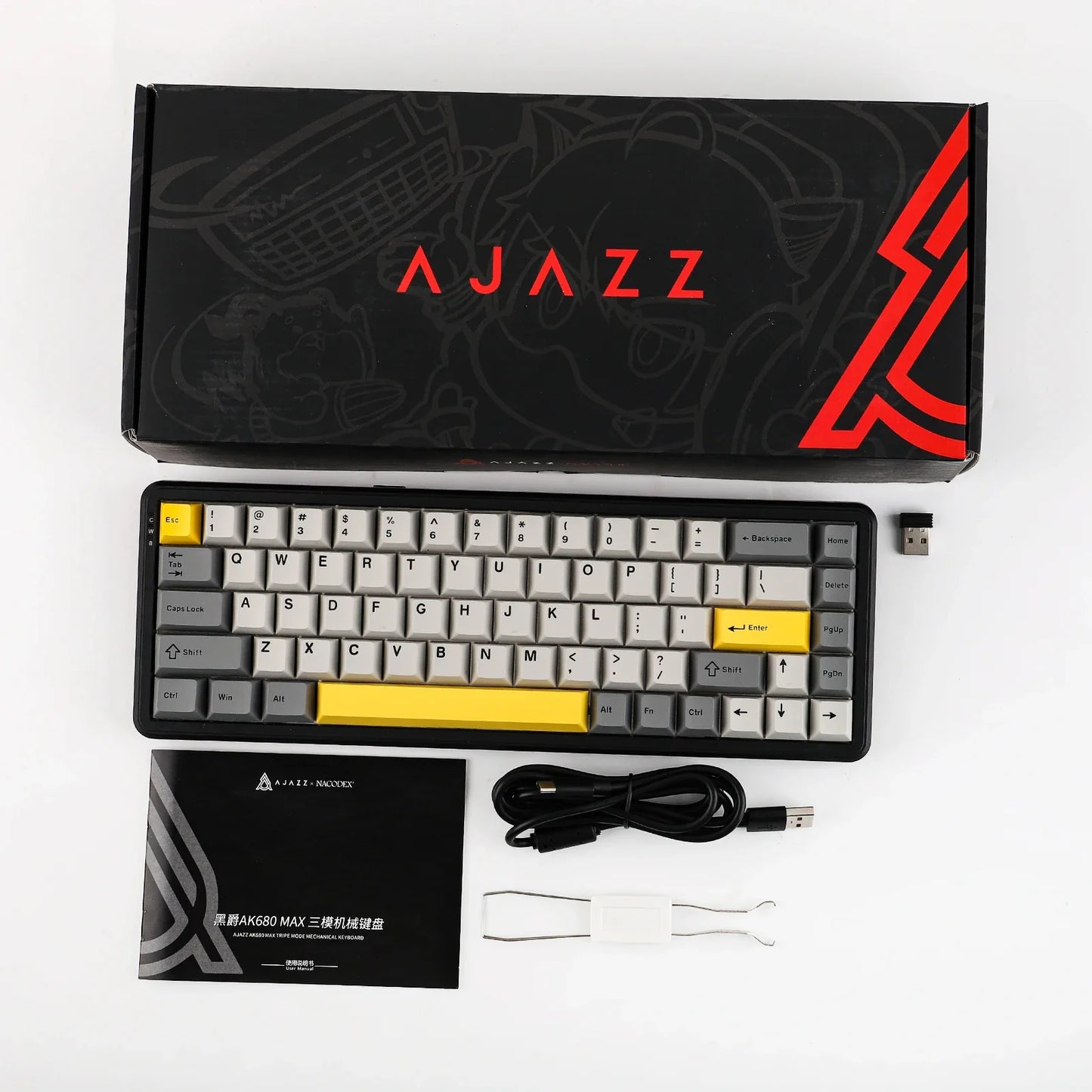 Mechanical Keyboard 68Key Wireless Bluetooth RGB Hall Effect
