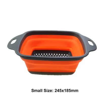 Silicone Folding Drain Basket 2-In-1 Collapsible Colander For Fruits And Vegetables Space-Saving Kitchen Tool Fall 2026