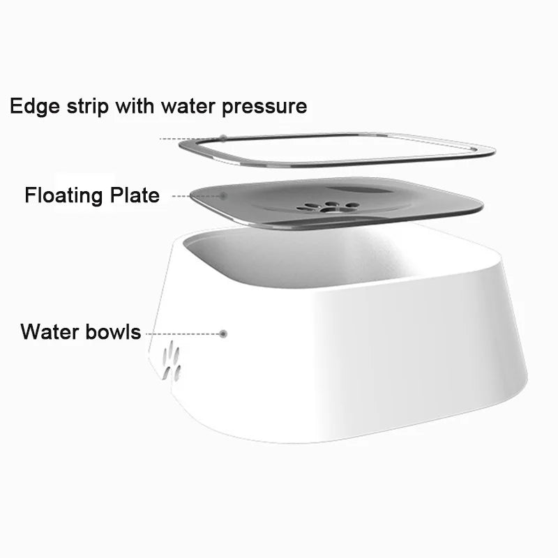 Pet Water Bowl Floating No Splash Dispenser Portable Travel Pet Bowl Summer 2025 Spill Proof Hydration