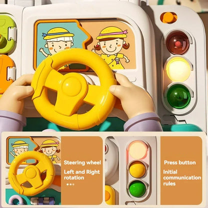 Busy Board 63 In 1 Montessori Sensory Toy Travel Friendly With Music Lights Switches Early Learning Play 2025