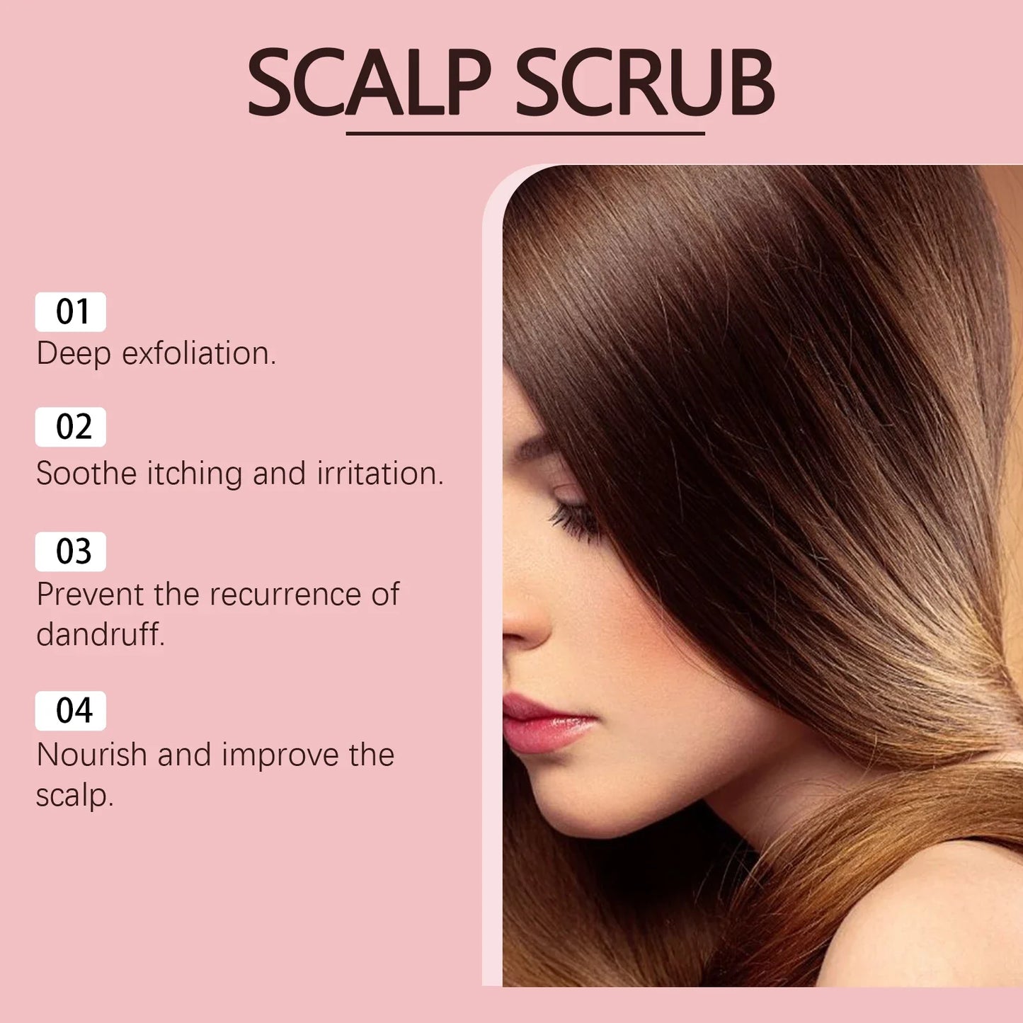 Scalp Scrub Exfoliating Shampoo Anti-Dandruff Deep Cleansing Nourishing All Hair Types