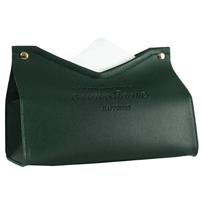 Leather Tissue Box - Nordic Car & Home Decor, Large Storage Napkin Holder