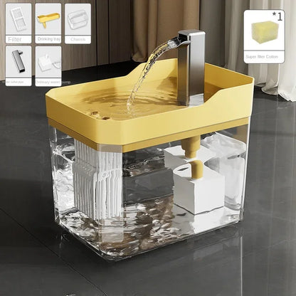 Cat Water Fountain USB Transparent Reservoir Auto Filtered Pet Drinker Fall 2025 Quiet Anti Dry Pump