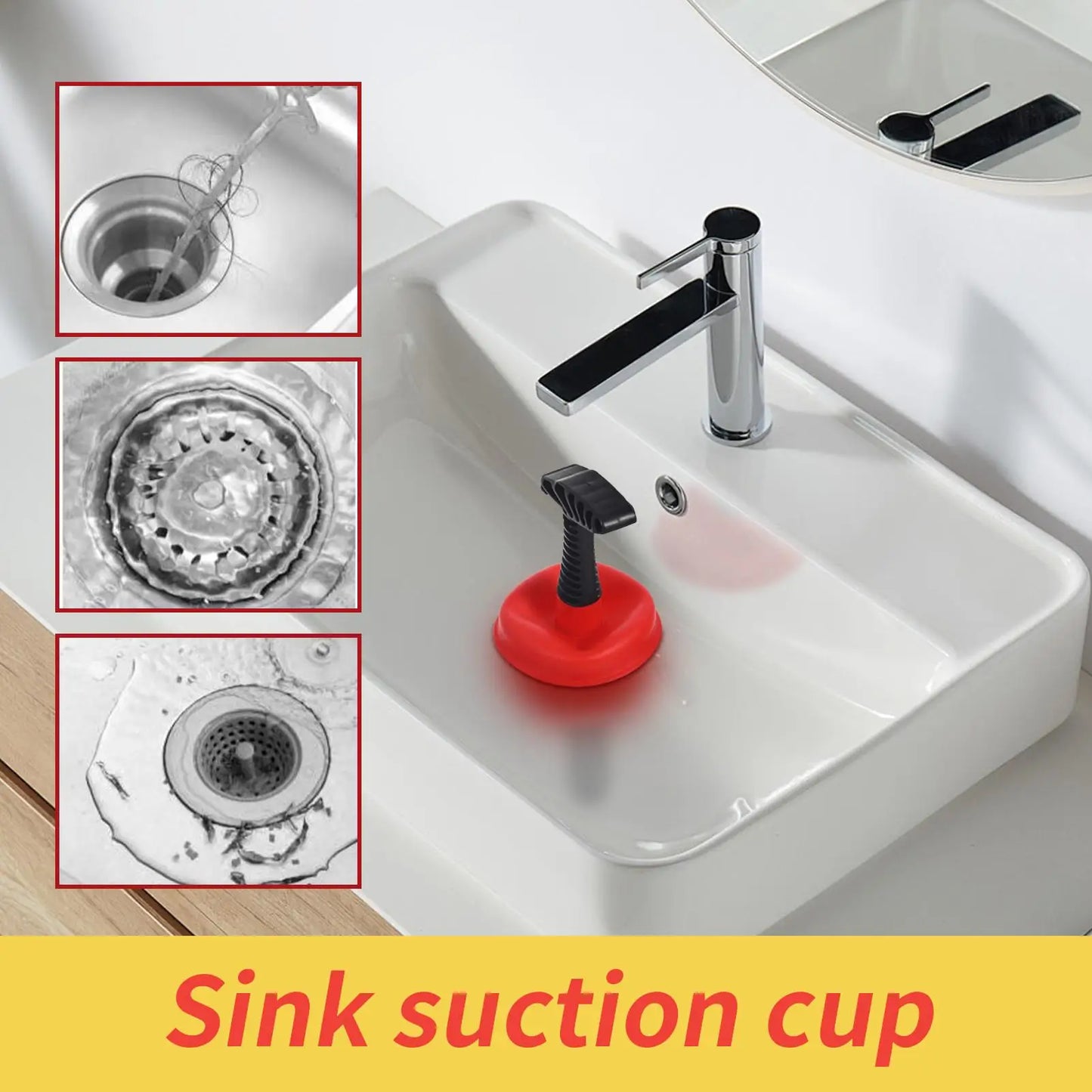 Drain Plunger Heavy Duty Unblocker Sink Suction Cup For Kitchen And Bathroom Sinks Fall 2026 Home Repair Must Have