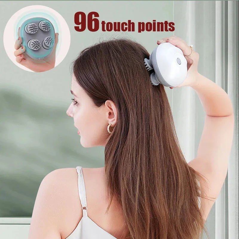 Electric Head Massager USB Rechargeable Scalp Massager Holiday Gift 2026 Deep Tissue Kneading for Neck Back Shoulders