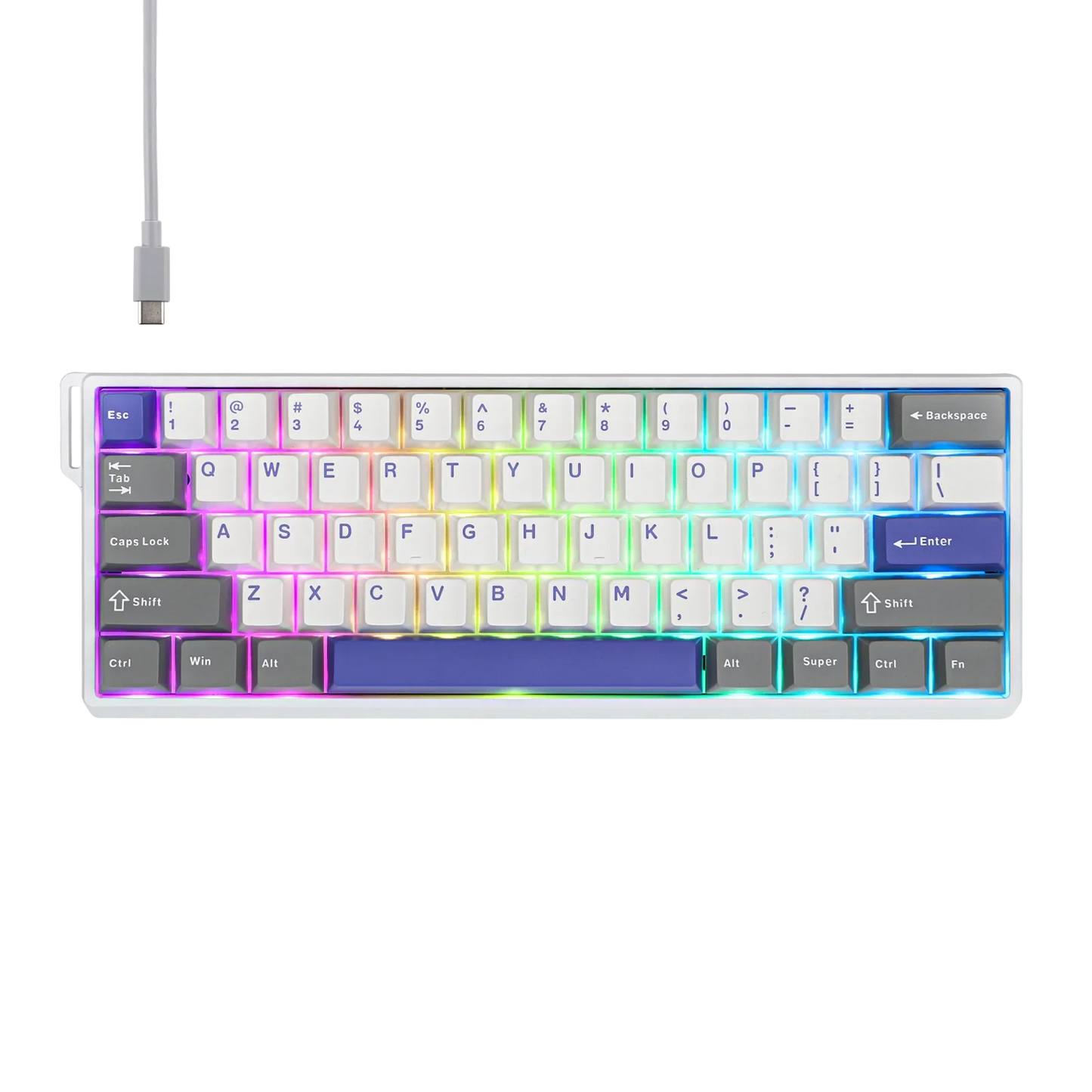 Mechanical 60 Percent Hot Swap Keyboard Aluminum RGB Hall
