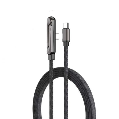 USB-C Fast Charging Cable - Elbow Design, 240W, Type-C To Type-C, Foldable Phone Stand, Back To School 2026 Gift