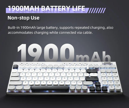 Wireless Low Profile Mechanical Keyboard 98 Keys PBT