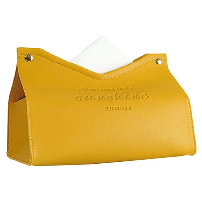 Leather Tissue Box - Nordic Car & Home Decor, Large Storage Napkin Holder