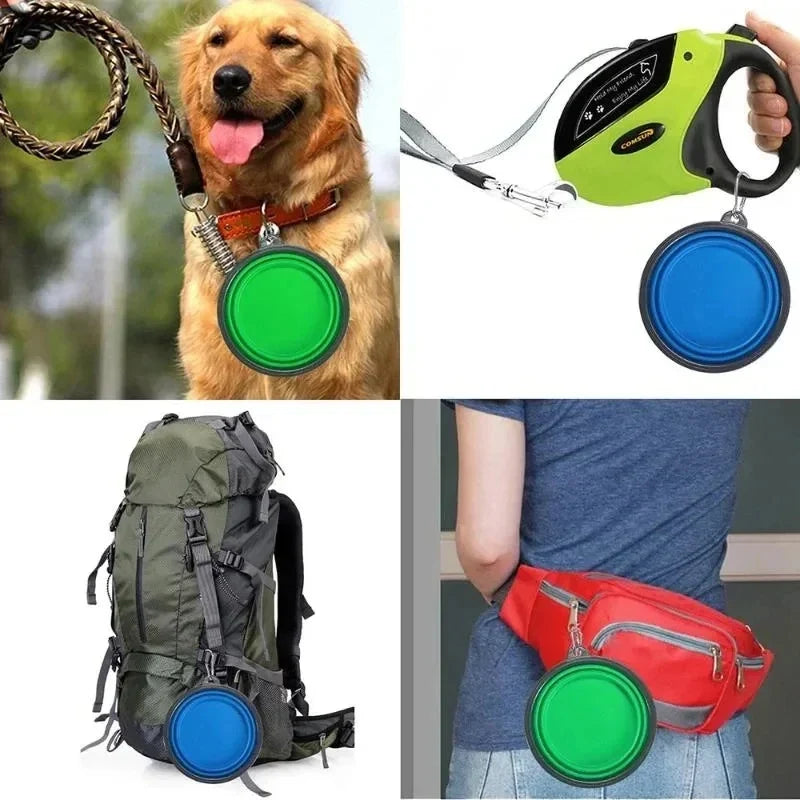 350ml Pet Folding Bowl - Portable Dog & Cat Food Water Bowl