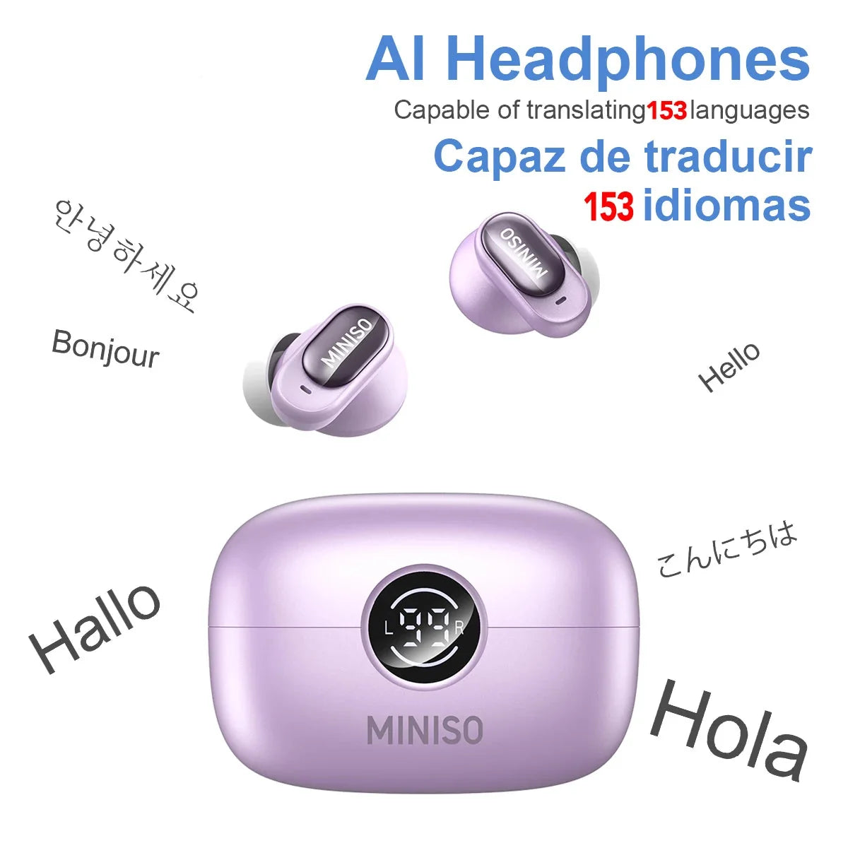 Wireless Earbuds AI Translator True Wireless In Ear Headphones Back to School 2026 Gift