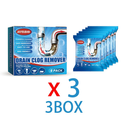Drain Cleaner Powder 6 Pack Pipe Unclogger Hair Clog Remover Odor Eliminator Eco Friendly Fall 2026 Home Care