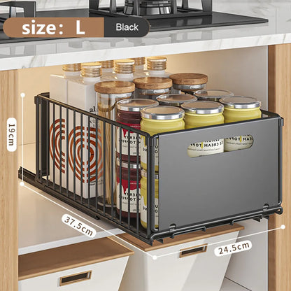 Pull Out Cabinet Organizer Slide Drawer Kitchen Rack