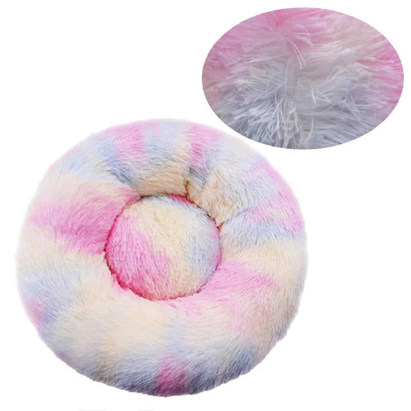 Pet Bed Round Plush Bed Winter Warm 2026 Washable Cozy Comfort For Pets