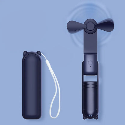 Hook Designer Portable Mini Handheld Fan - USB Rechargeable Personal Fan with Powerful Turbo Wind