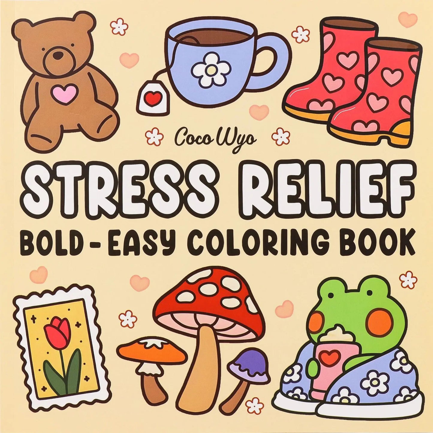 Adult Coloring Book Cute Hygge Creatures Calming Relaxation Fall 2025 Mindfulness Gift