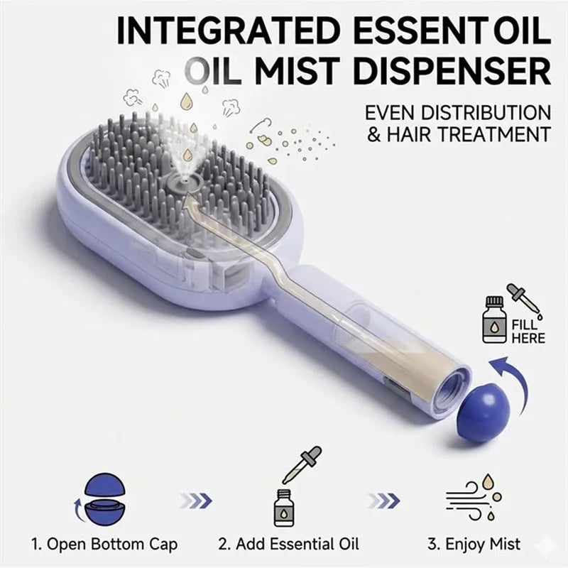 Scalp Massager 3 In 1 Self Cleaning Electric Spray Brush Rechargeable Viral Fall 2026 Gift